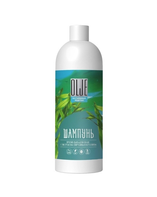 OLJE / Натуральный шампунь против выпадения волос с экстрактом концентрата спирулины и кератина 1000 мл в Омске