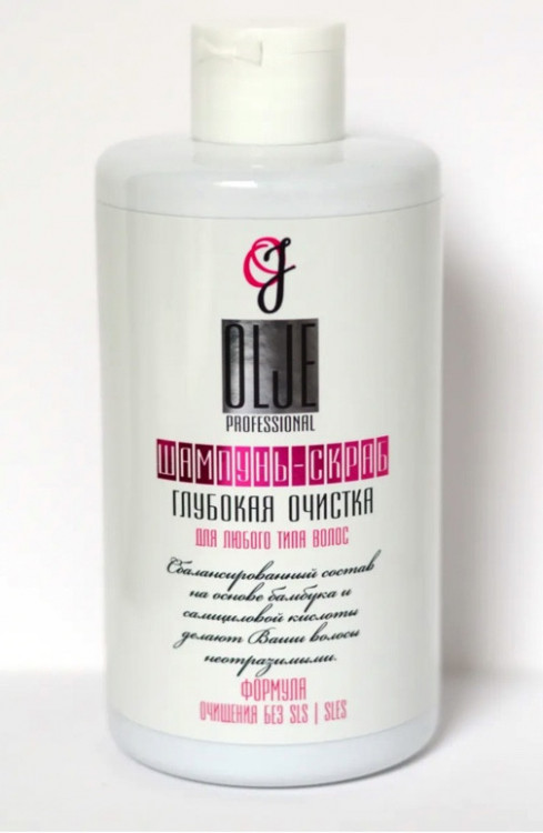 OLJE Шампунь – скраб глубокая очистка для любого типа волос, 450 мл в Омске