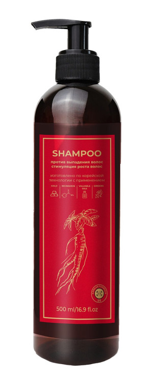 Шампунь для волос с корейским женьшенем и золотом 500 мл в Омске
