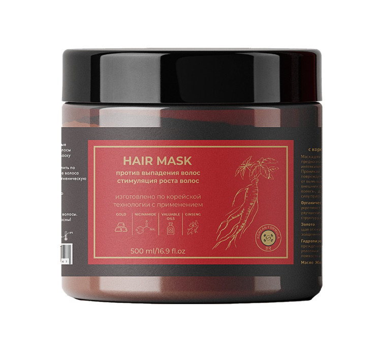 Маска для волос с корейским женьшенем и золотом 500 мл в Омске